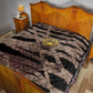 African Halloween Egypt Mummy Wrap Quilt Golden Winged Scarab Badge