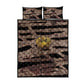 African Halloween Egypt Mummy Wrap Quilt Bed Set Golden Winged Scarab Badge