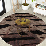 African Halloween Egypt Mummy Wrap Round Carpet Golden Winged Scarab Badge