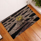 African Halloween Egypt Mummy Wrap Rubber Doormat Golden Winged Scarab Badge