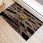 African Halloween Egypt Mummy Wrap Rubber Doormat Golden Winged Scarab Badge