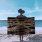 African Halloween Egypt Mummy Wrap Sarong Golden Winged Scarab Badge