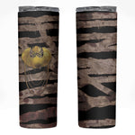 African Halloween Egypt Mummy Wrap Skinny Tumbler Golden Winged Scarab Badge