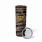 African Halloween Egypt Mummy Wrap Skinny Tumbler Golden Winged Scarab Badge