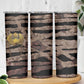 African Halloween Egypt Mummy Wrap Skinny Tumbler Golden Winged Scarab Badge