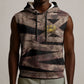African Halloween Egypt Mummy Wrap Sleeveless Hoodie Golden Winged Scarab Badge
