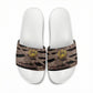 African Halloween Egypt Mummy Wrap Slide Sandals Golden Winged Scarab Badge
