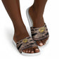 African Halloween Egypt Mummy Wrap Slide Sandals Golden Winged Scarab Badge