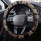African Halloween Egypt Mummy Wrap Steering Wheel Cover Golden Winged Scarab Badge