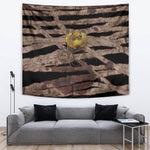 African Halloween Egypt Mummy Wrap Tapestry Golden Winged Scarab Badge