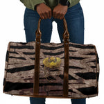 African Halloween Egypt Mummy Wrap Travel Bag Golden Winged Scarab Badge