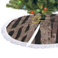 African Halloween Egypt Mummy Wrap Tree Skirt Golden Winged Scarab Badge