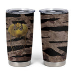 African Halloween Egypt Mummy Wrap Tumbler Cup Golden Winged Scarab Badge