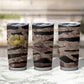 African Halloween Egypt Mummy Wrap Tumbler Cup Golden Winged Scarab Badge
