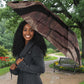 African Halloween Egypt Mummy Wrap Umbrella Golden Winged Scarab Badge