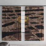 African Halloween Egypt Mummy Wrap Window Curtain Golden Winged Scarab Badge