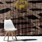 African Halloween Egypt Mummy Wrap Window Curtain Golden Winged Scarab Badge