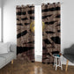 African Halloween Egypt Mummy Wrap Window Curtain Golden Winged Scarab Badge