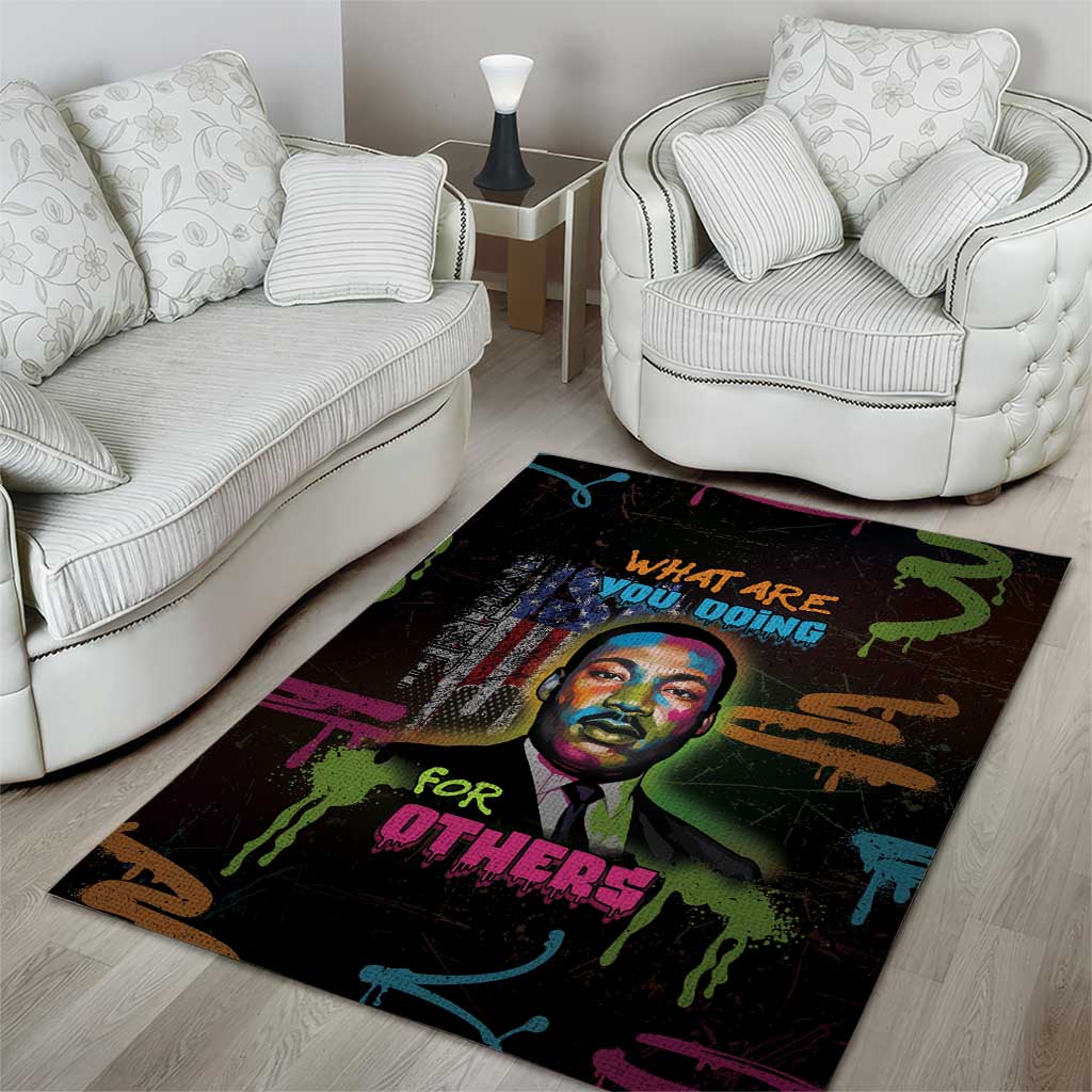 Martin Luther King Jr Day Area Rug What Are You Doing For Others - African Pride