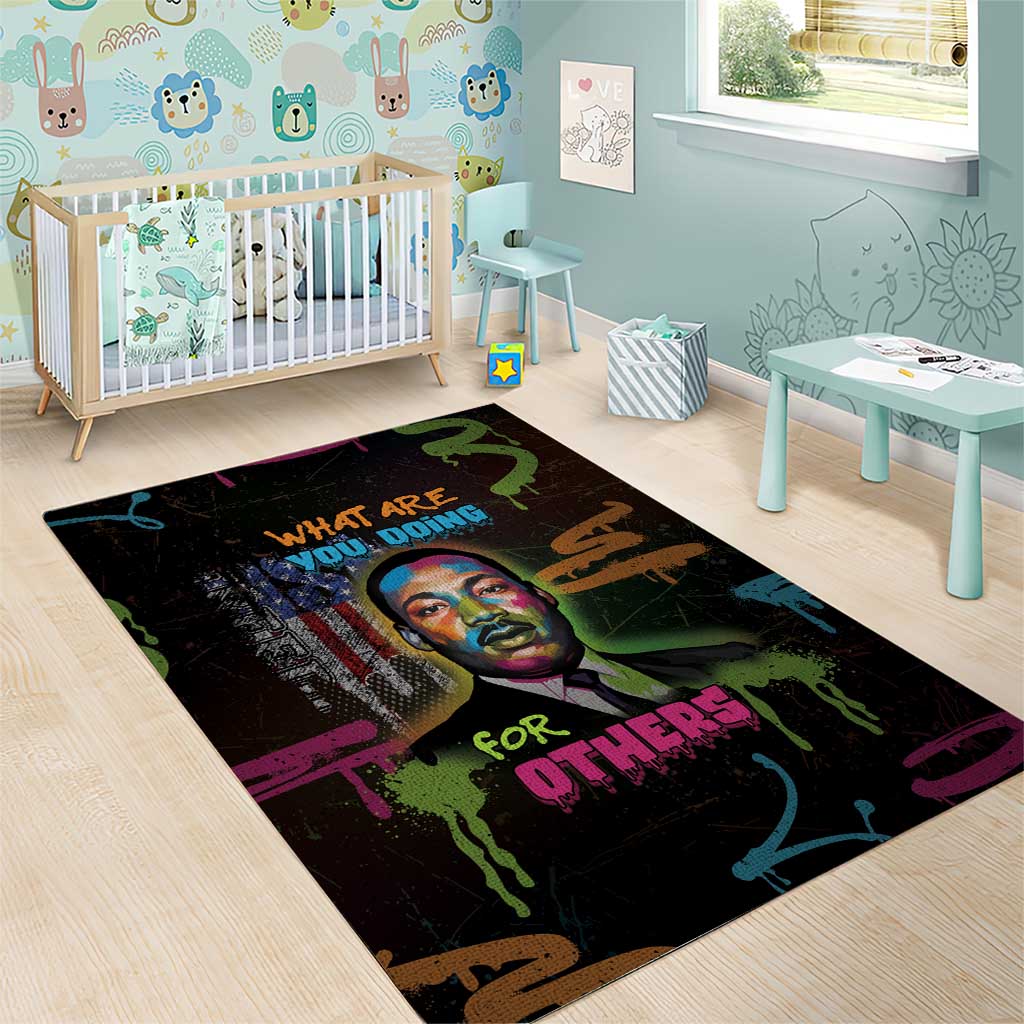 Martin Luther King Jr Day Area Rug What Are You Doing For Others - African Pride