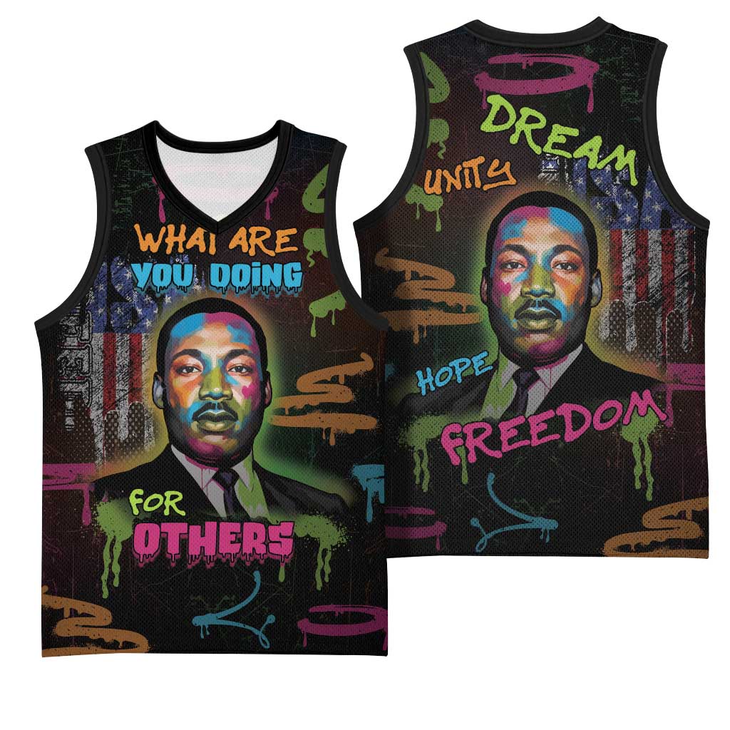 Martin Luther King Jr Day Basketball Jersey What Are You Doing For Others - African Pride