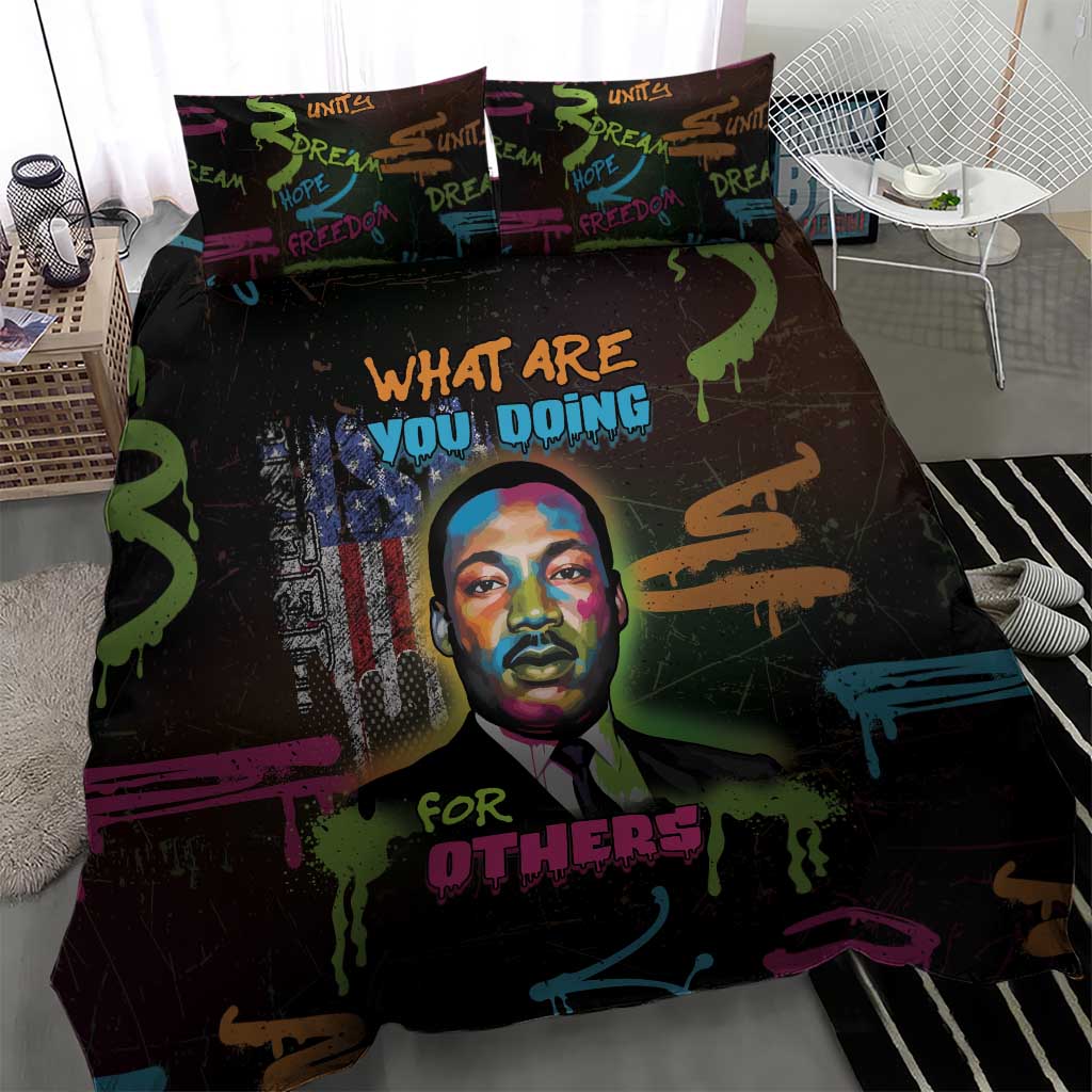 Martin Luther King Jr Day Bedding Set What Are You Doing For Others - African Pride
