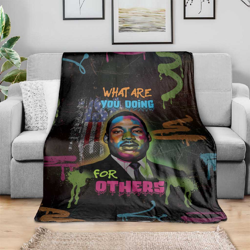 Martin Luther King Jr Day Blanket What Are You Doing For Others - African Pride