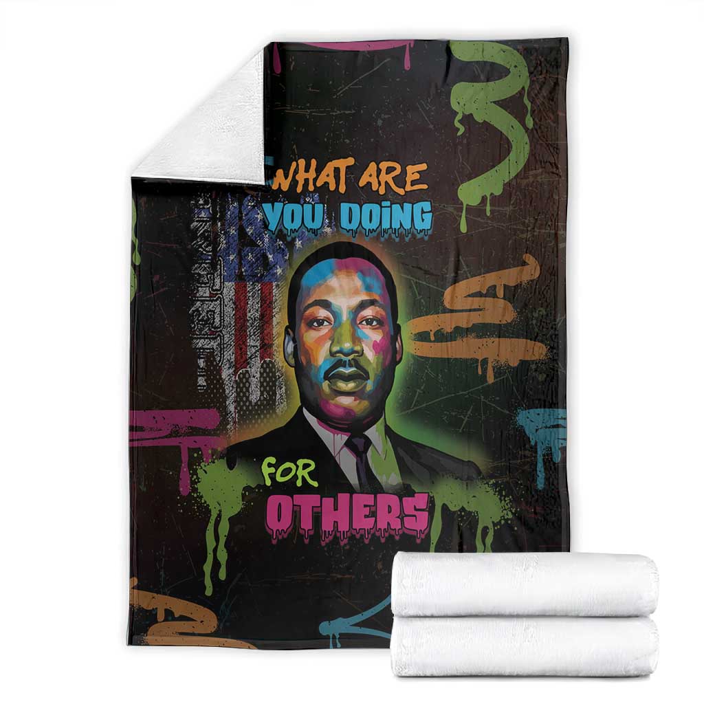 Martin Luther King Jr Day Blanket What Are You Doing For Others - African Pride