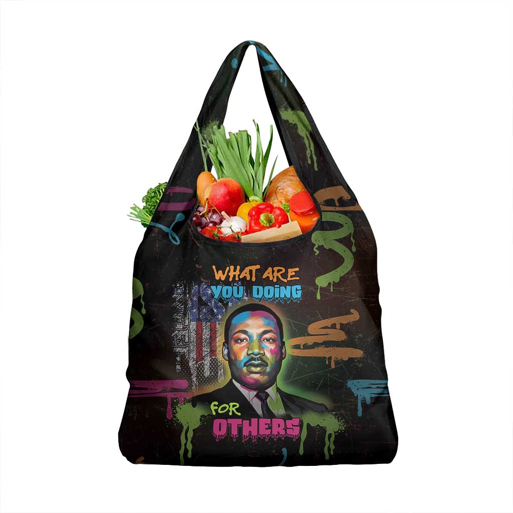 Martin Luther King Jr Day Grocery Bag What Are You Doing For Others - African Pride