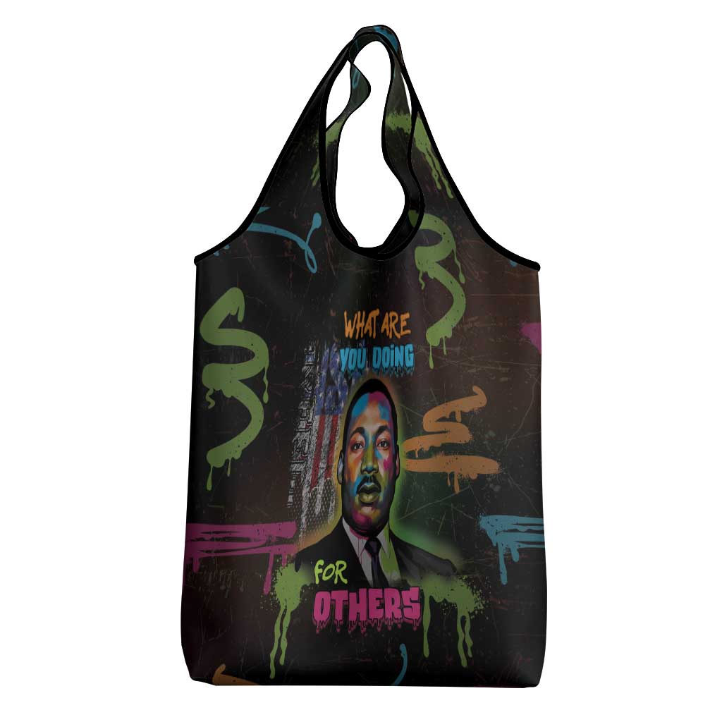 Martin Luther King Jr Day Grocery Bag What Are You Doing For Others - African Pride