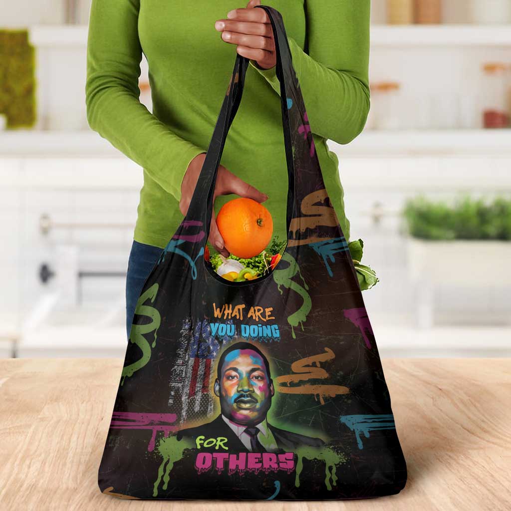 Martin Luther King Jr Day Grocery Bag What Are You Doing For Others - African Pride