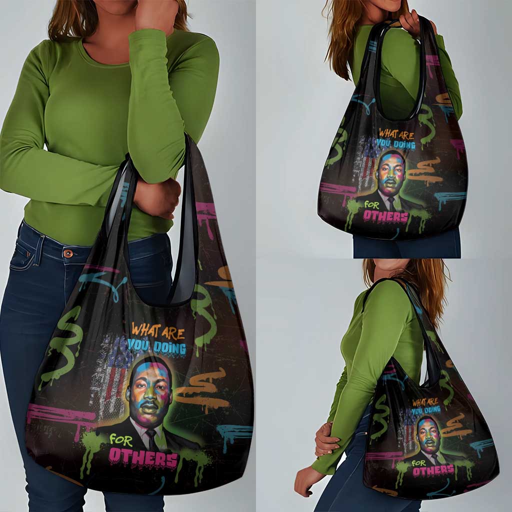 Martin Luther King Jr Day Grocery Bag What Are You Doing For Others - African Pride