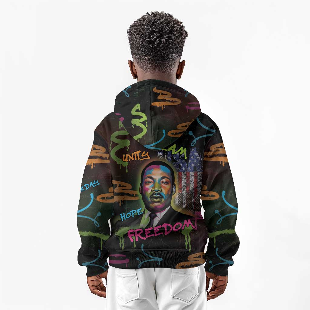Martin Luther King Jr Day Kid Hoodie What Are You Doing For Others - African Pride