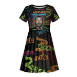 Martin Luther King Jr Day Kid Short Sleeve Dress What Are You Doing For Others - African Pride