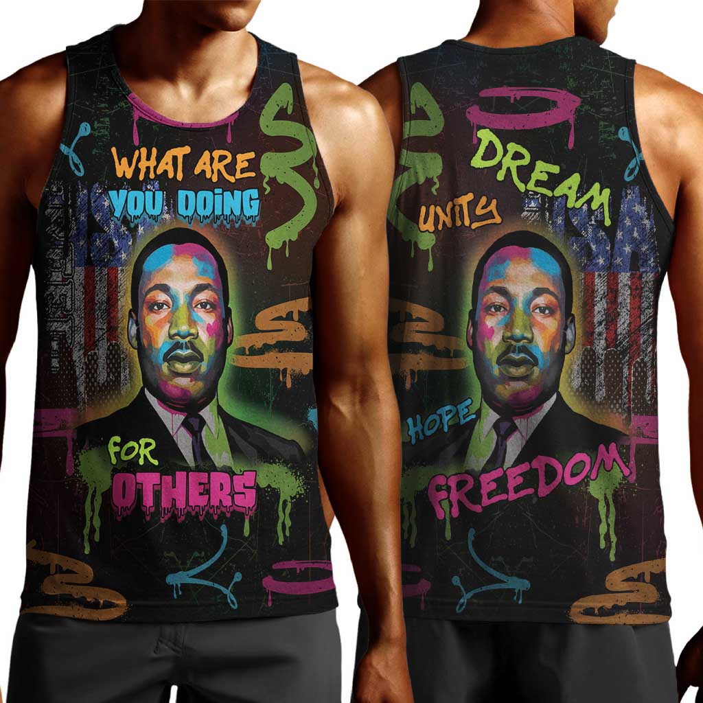 Martin Luther King Jr Day Men Tank Top What Are You Doing For Others - African Pride