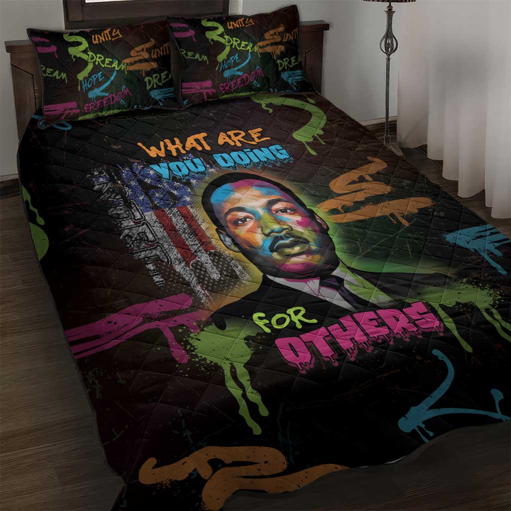 Martin Luther King Jr Day Quilt Bed Set What Are You Doing For Others - African Pride