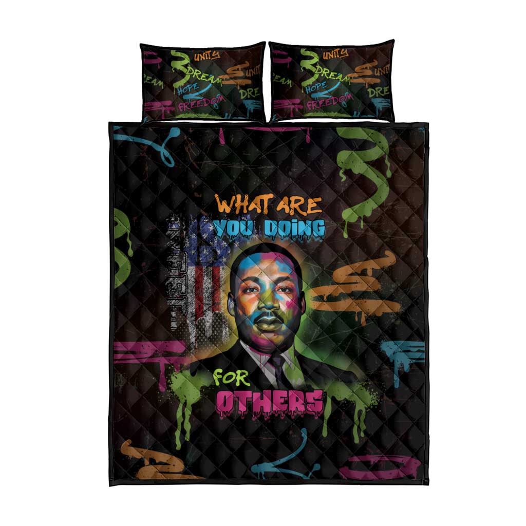 Martin Luther King Jr Day Quilt Bed Set What Are You Doing For Others - African Pride
