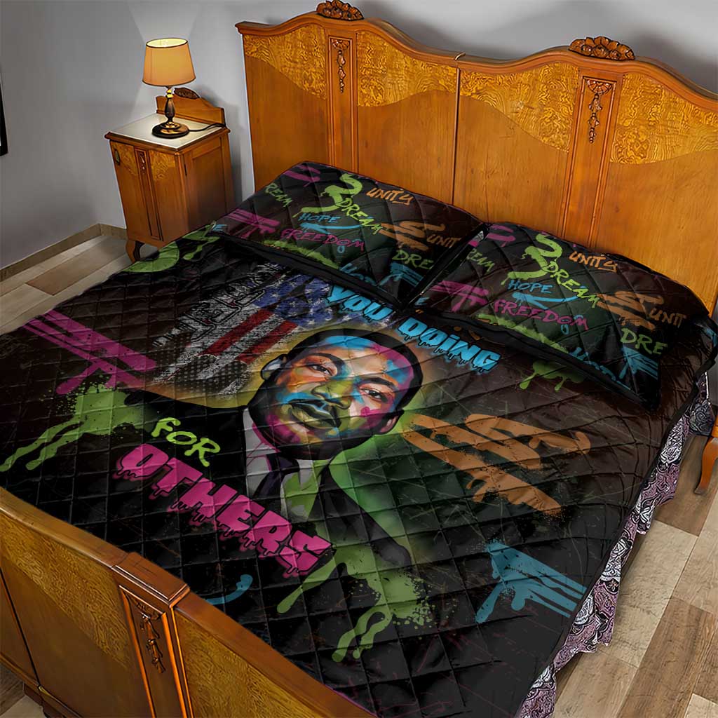 Martin Luther King Jr Day Quilt Bed Set What Are You Doing For Others - African Pride