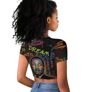 Martin Luther King Jr Day Raglan Cropped T shirt What Are You Doing For Others - African Pride