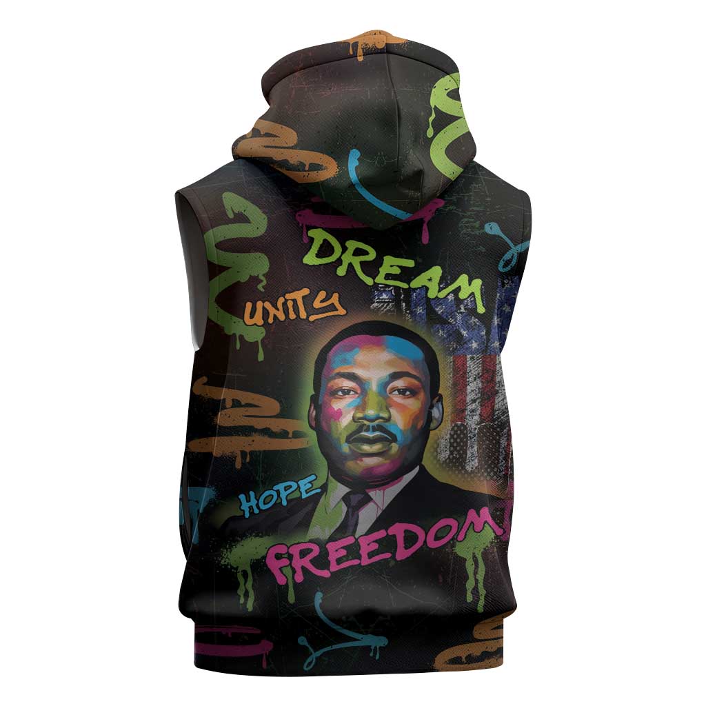 Martin Luther King Jr Day Sleeveless Hoodie What Are You Doing For Others - African Pride
