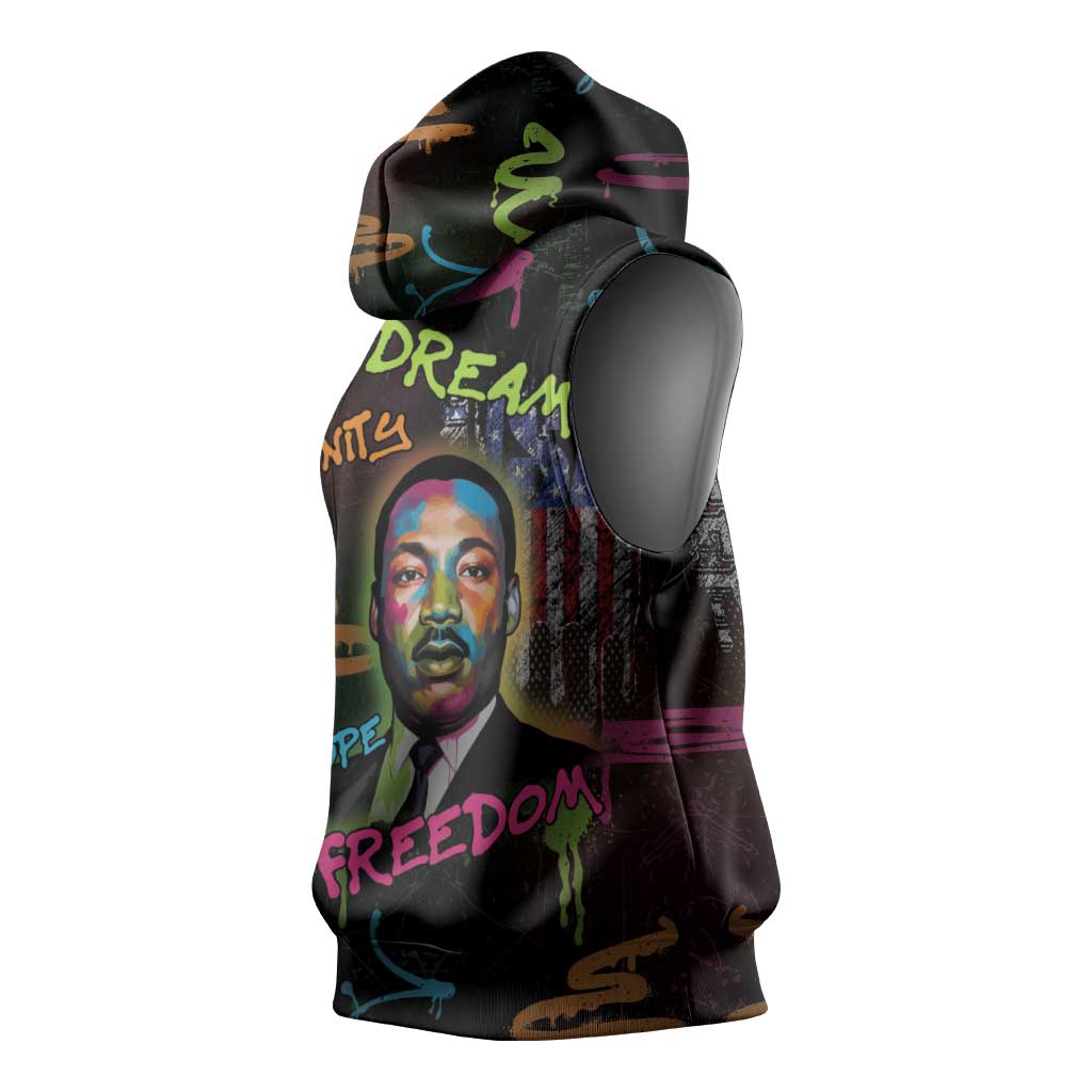 Martin Luther King Jr Day Sleeveless Hoodie What Are You Doing For Others - African Pride