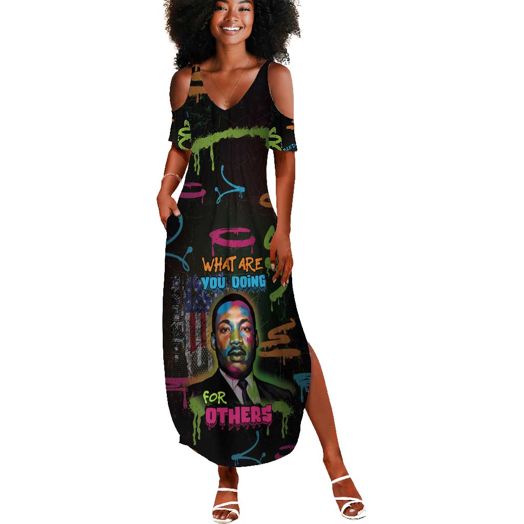 Martin Luther King Jr Day Summer Maxi Dress What Are You Doing For Others - African Pride
