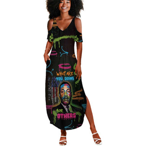 Martin Luther King Jr Day Summer Maxi Dress What Are You Doing For Others - African Pride