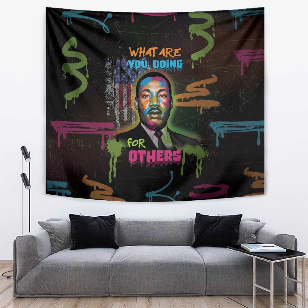 Martin Luther King Jr Day Tapestry What Are You Doing For Others - African Pride