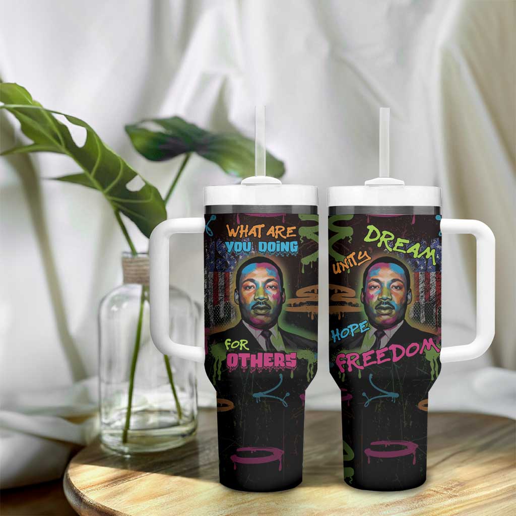 Martin Luther King Jr Day Tumbler With Handle What Are You Doing For Others - African Pride