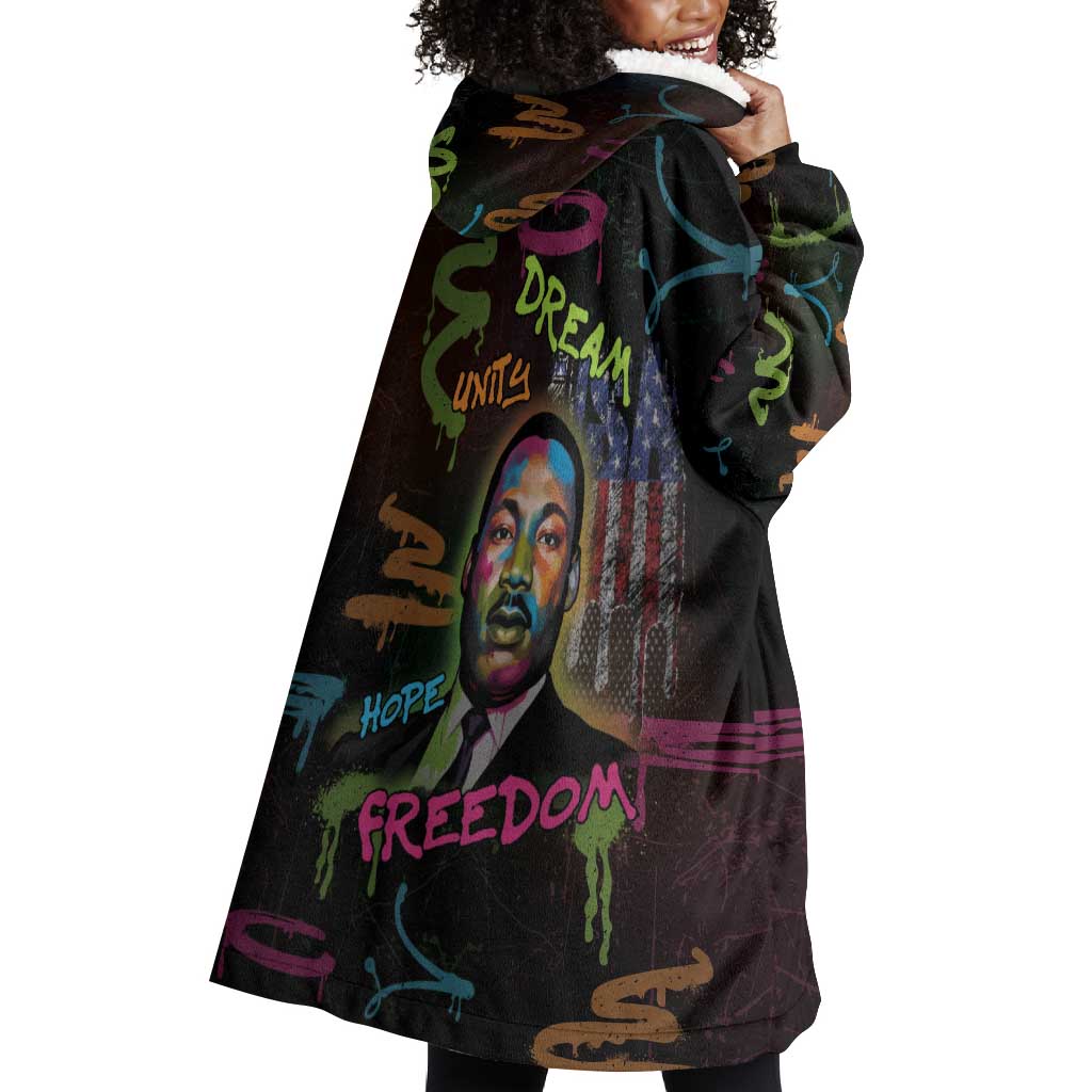 Martin Luther King Jr Day Wearable Blanket Hoodie What Are You Doing For Others - African Pride
