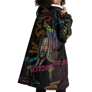 Martin Luther King Jr Day Wearable Blanket Hoodie What Are You Doing For Others - African Pride