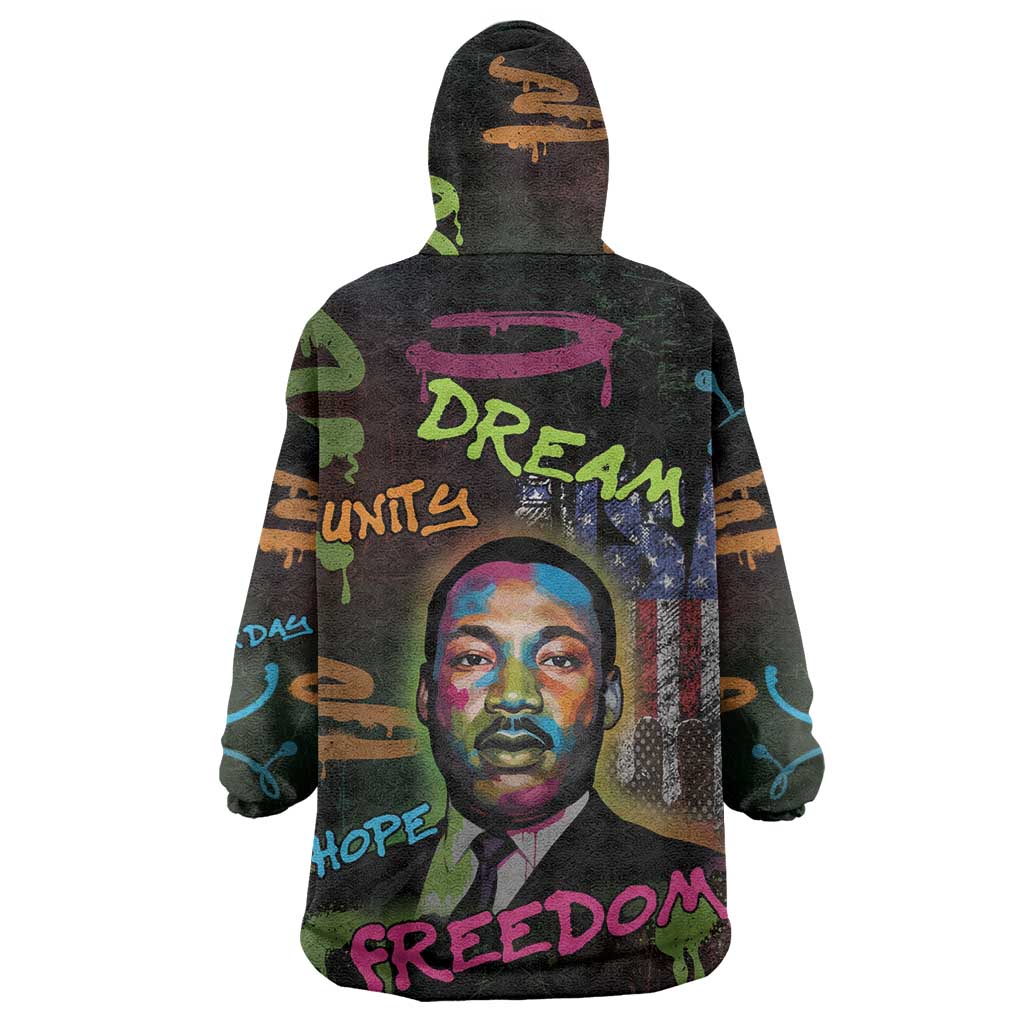 Martin Luther King Jr Day Wearable Blanket Hoodie What Are You Doing For Others - African Pride
