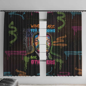 Martin Luther King Jr Day Window Curtain What Are You Doing For Others - African Pride