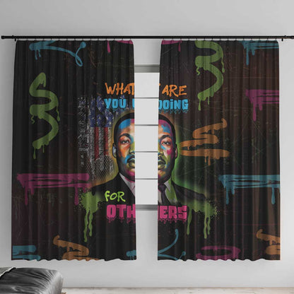 Martin Luther King Jr Day Window Curtain What Are You Doing For Others - African Pride